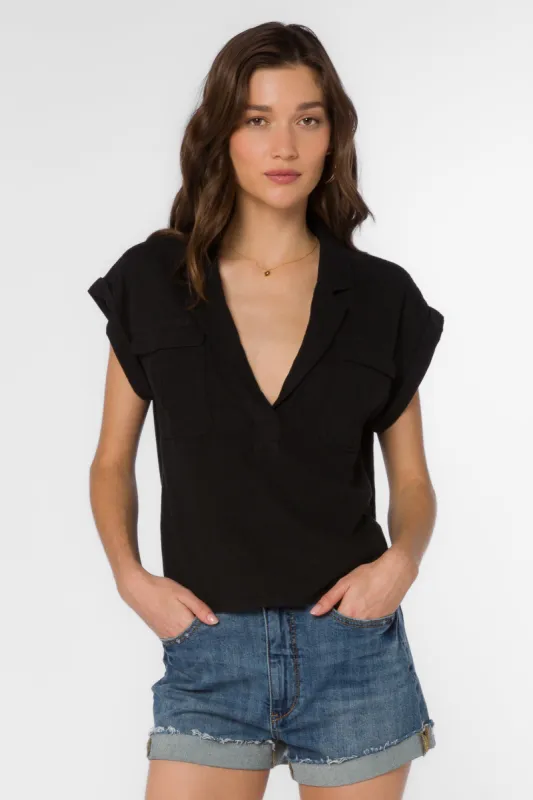 Gavin Black Top made by Velvet Heart