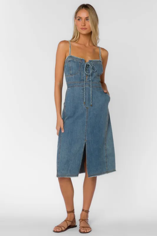 Gillian Western Blue Dress sold by Velvet Heart