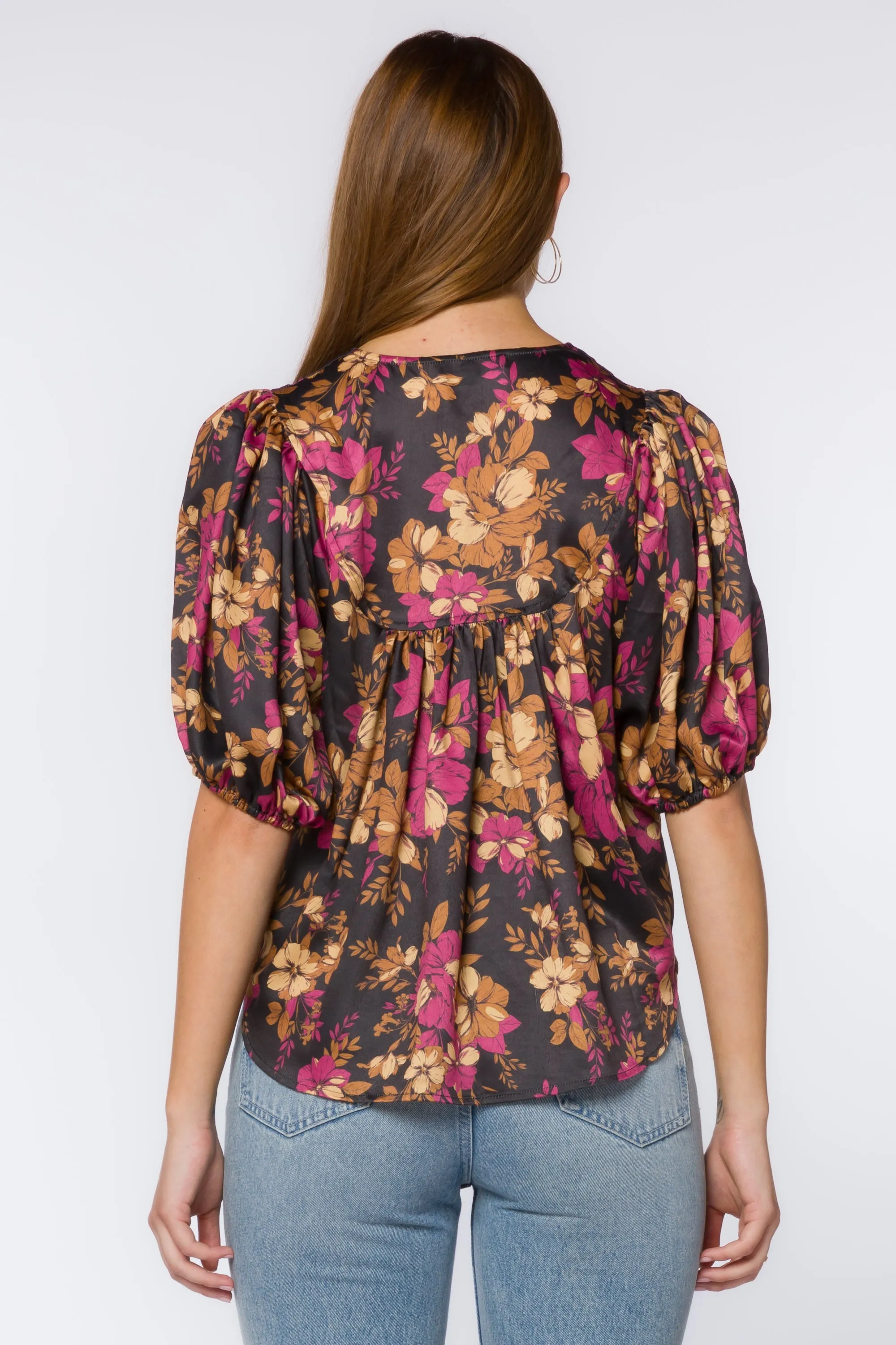 Soleil Gold Floral Blouse sold by Velvet Heart product image thumbnail 5