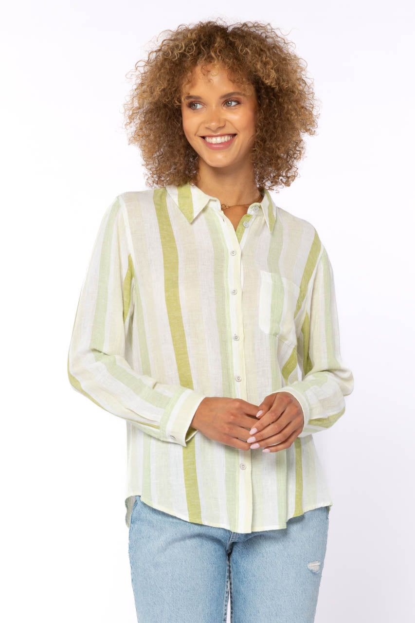 Bennett Seafoam Green Stripe Shirt sold by Velvet Heart product image thumbnail 2