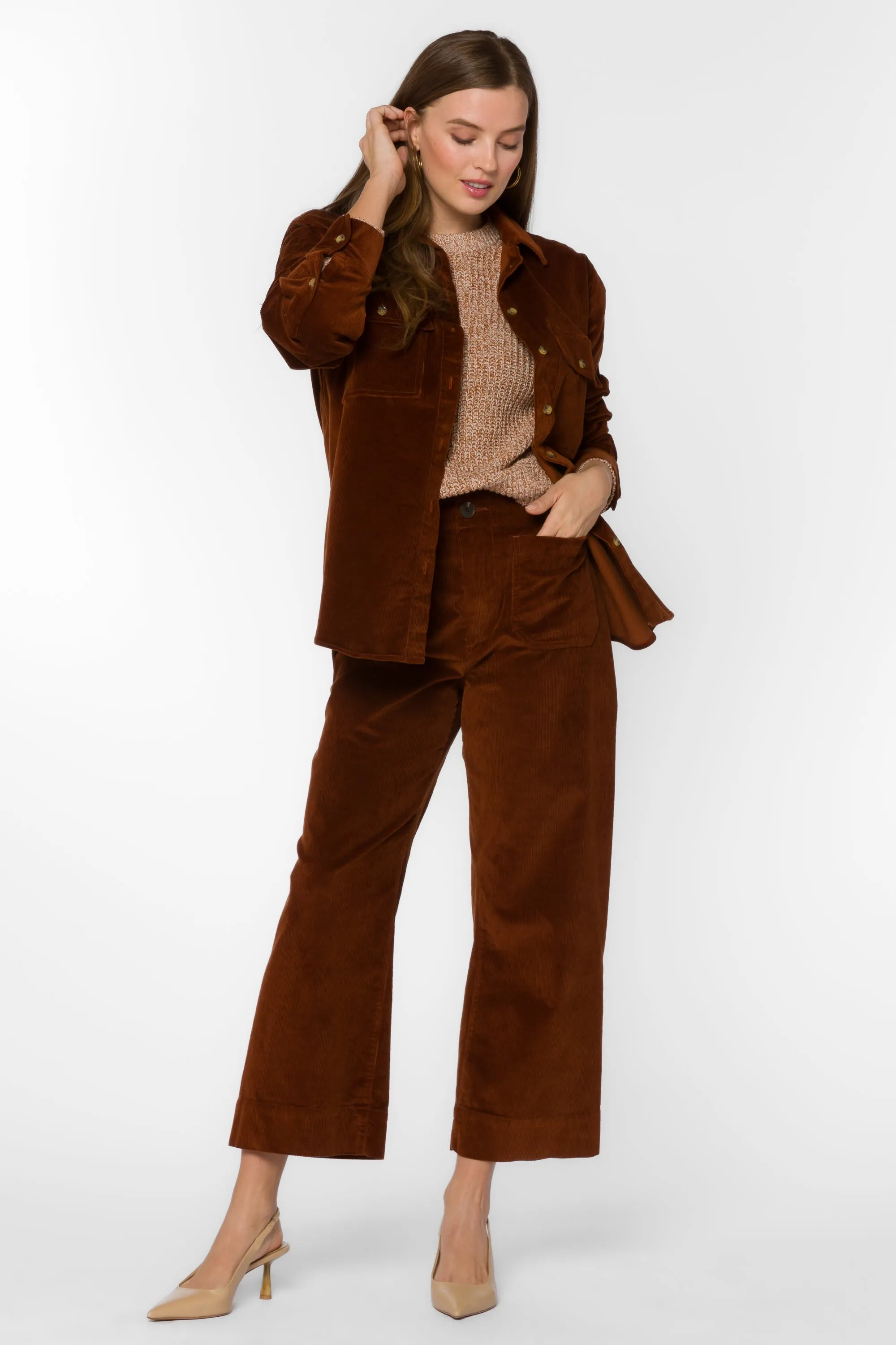 Magnolia Toffee Shacket sold by Velvet Heart product image thumbnail 2