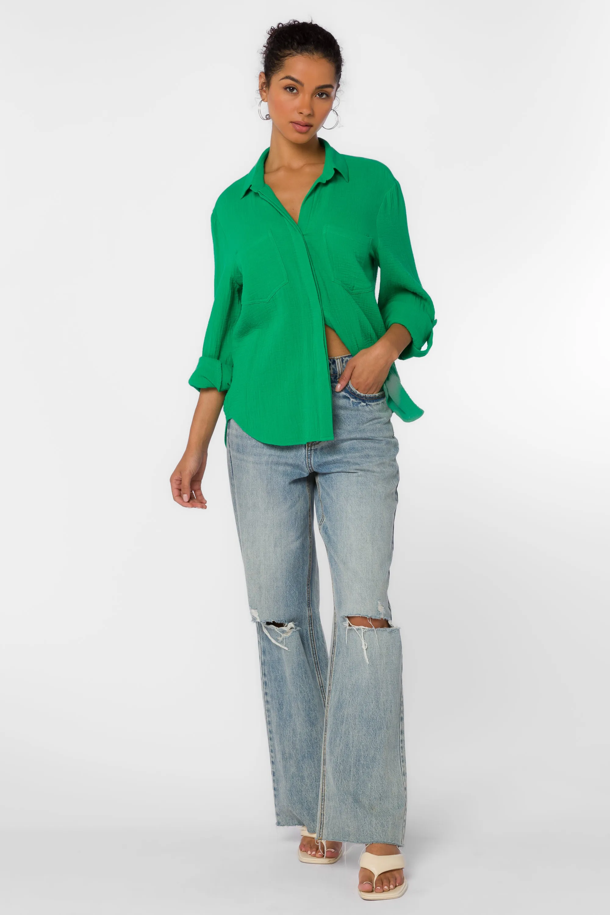 Riley Bright Green Shirt sold by Velvet Heart product image thumbnail 2