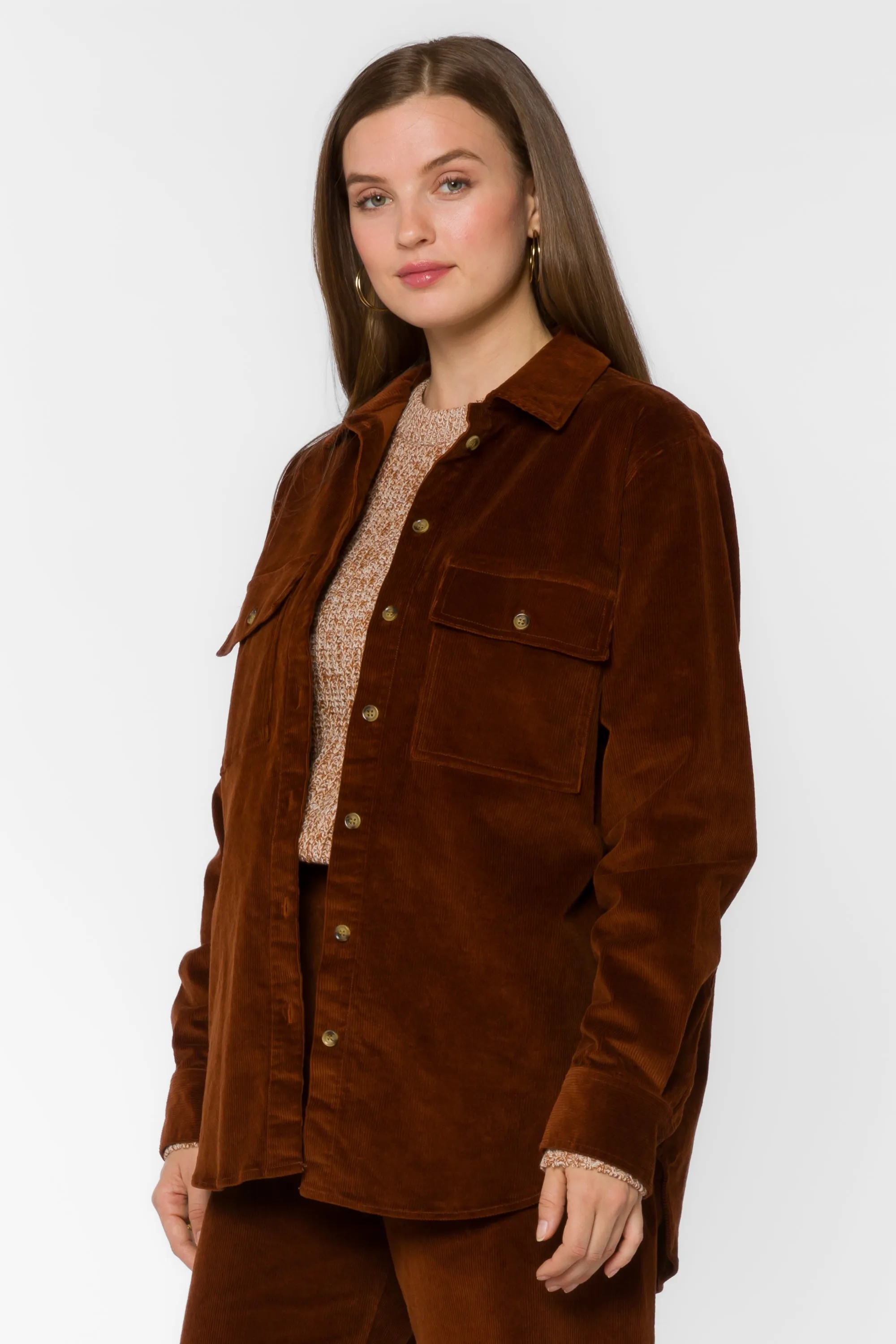 Magnolia Toffee Shacket sold by Velvet Heart product image thumbnail 4