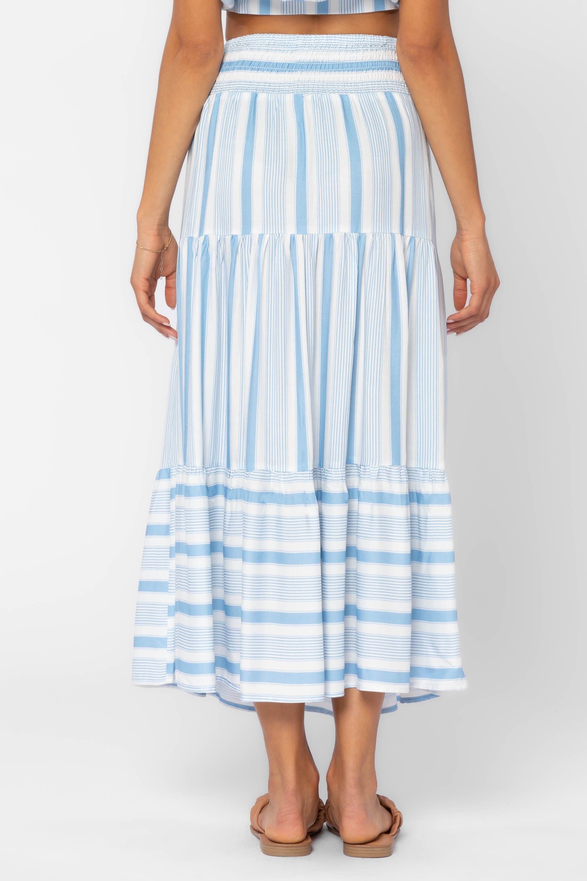 Irene Blue Stripe Skirt sold by Velvet Heart product image thumbnail 3