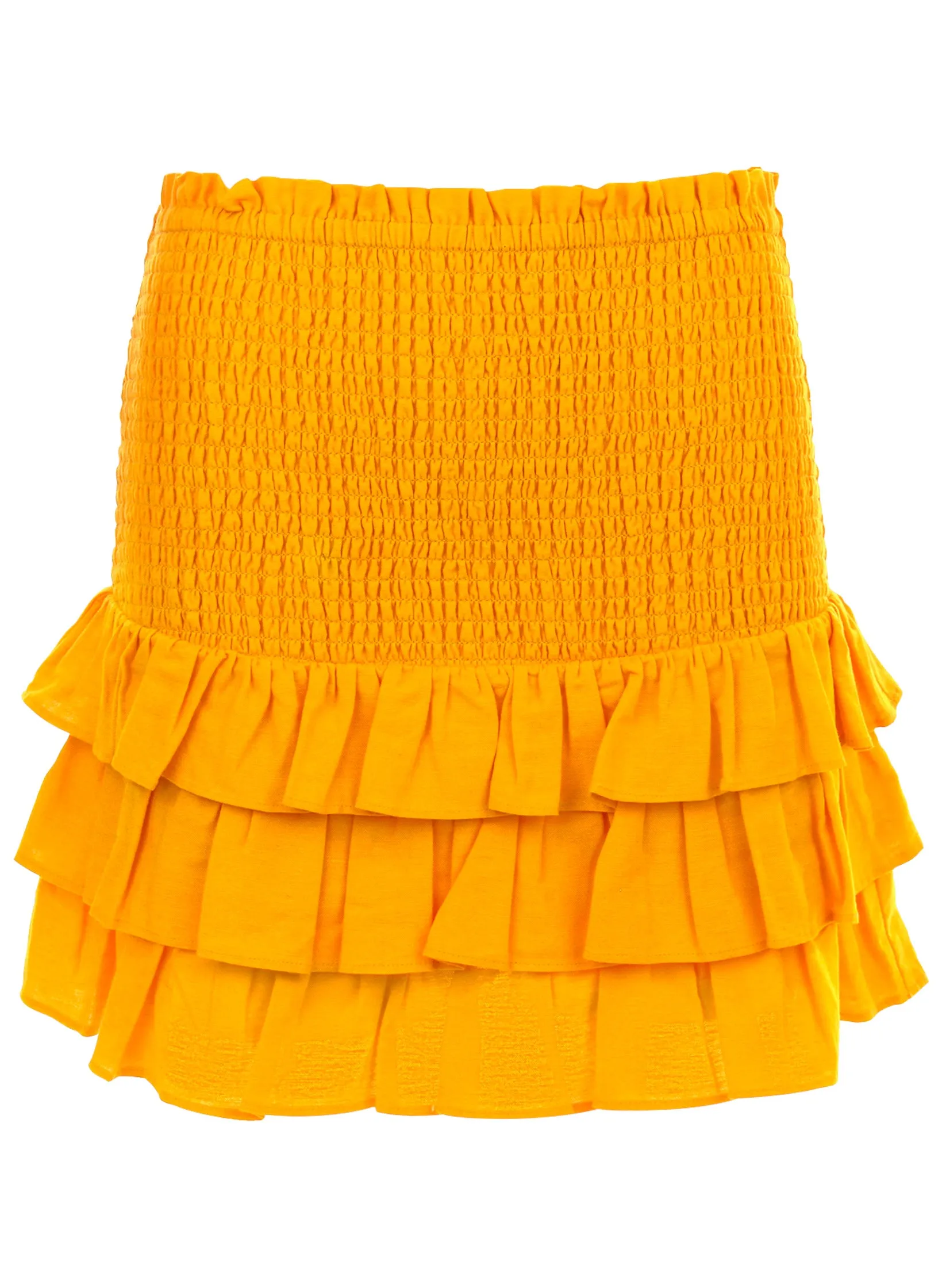 Smocked Ruffle Skirt - Gold sold by VENUS product image thumbnail 4