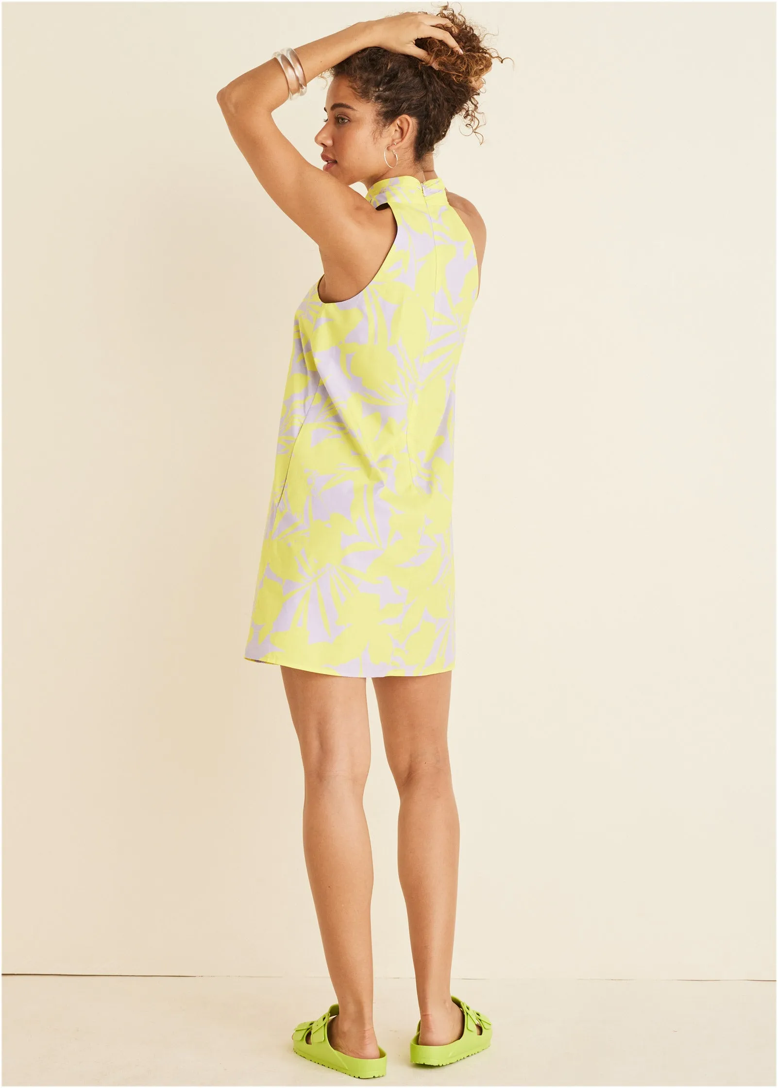 Twist Halter Dress - Exotic Shadow Floral sold by VENUS product image thumbnail 2