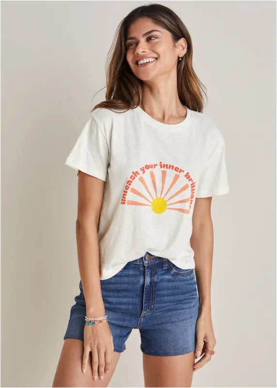 Brilliance Graphic Tee - Off White sold by VENUS