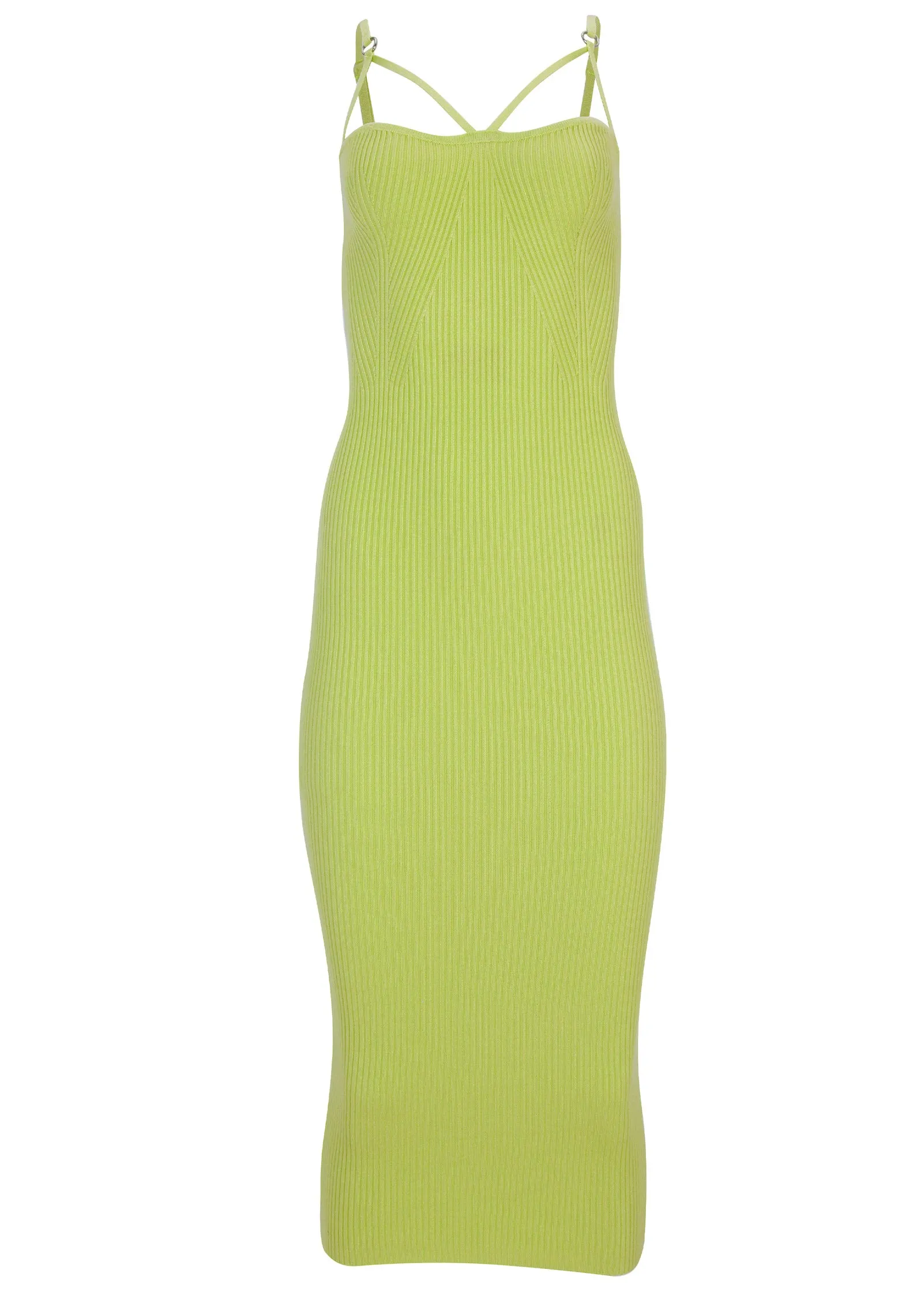 Knit Strappy Midi Dress - Lime sold by VENUS product image thumbnail 4