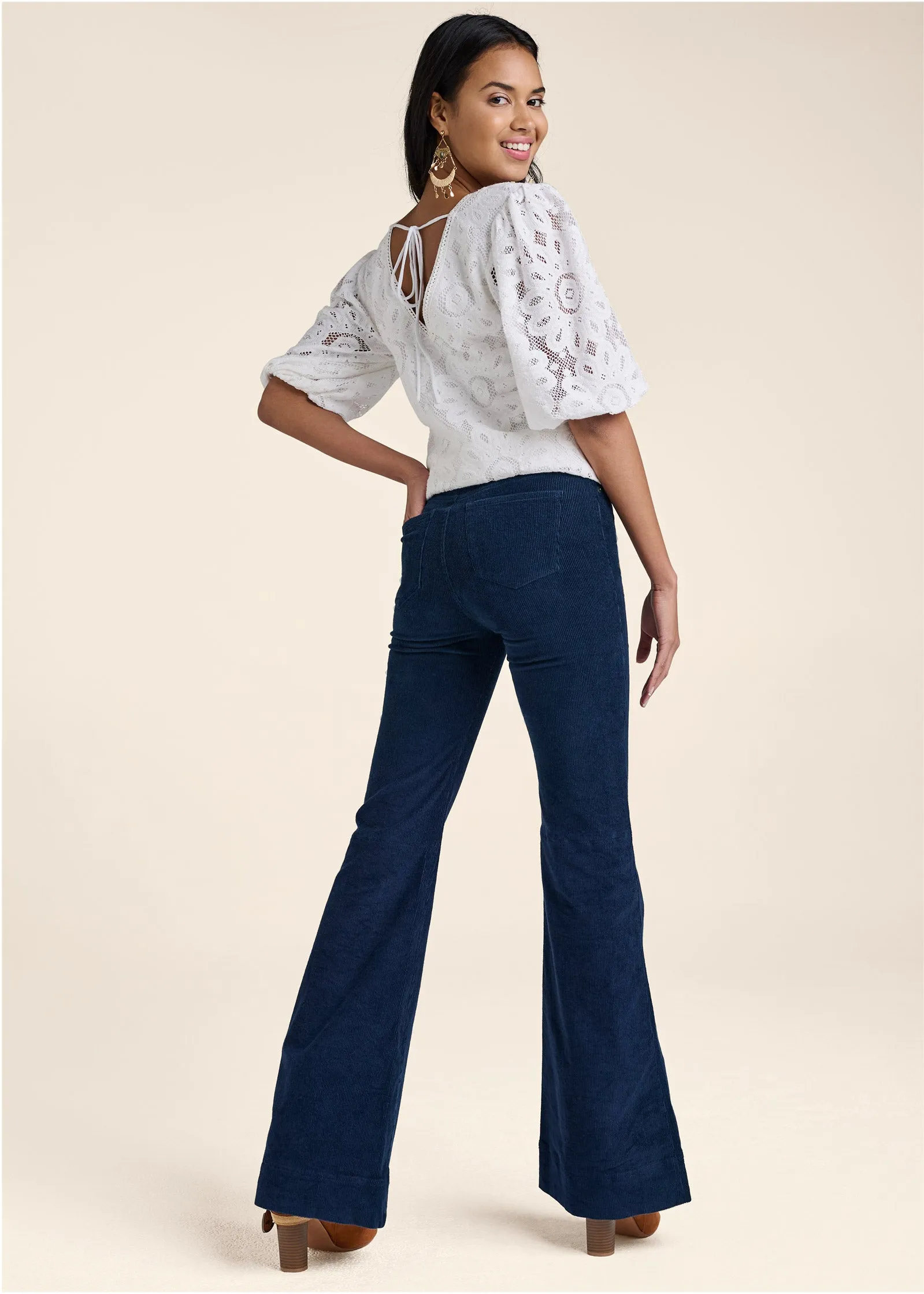 Lace Tie-Back Top - Off White sold by VENUS product image thumbnail 3