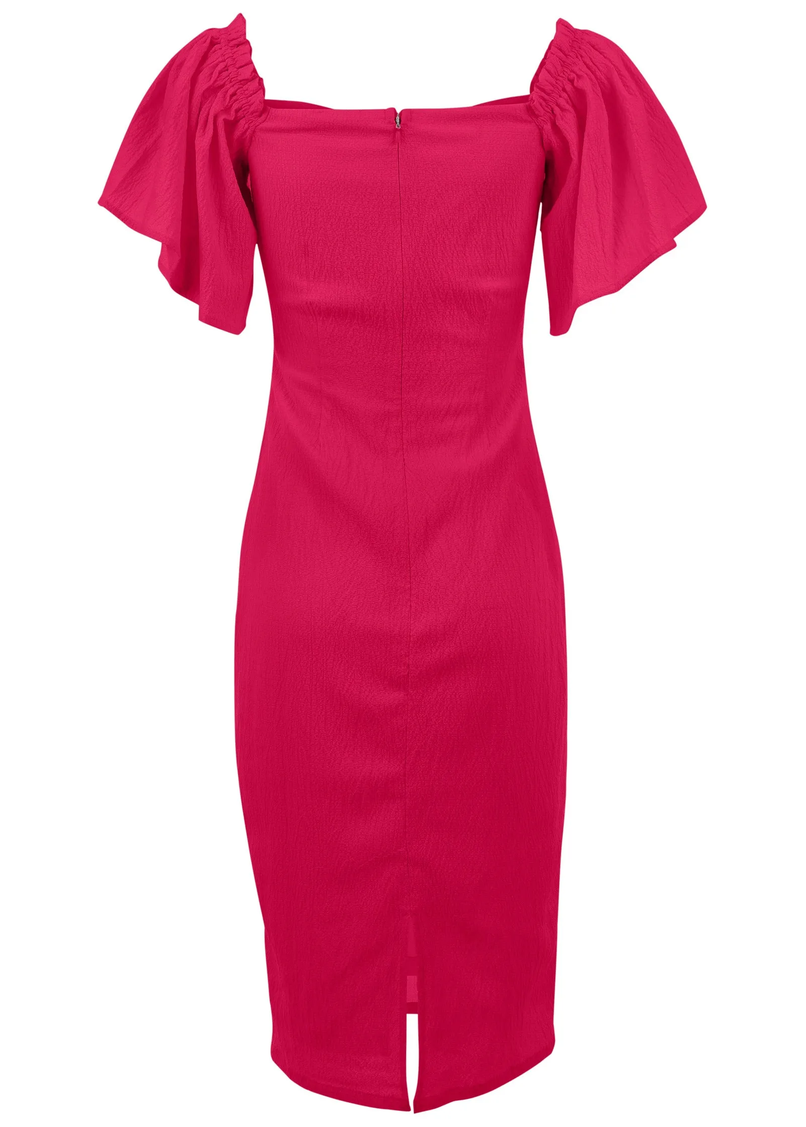 Sweetheart midi dress - Dark Pink sold by VENUS product image thumbnail 4