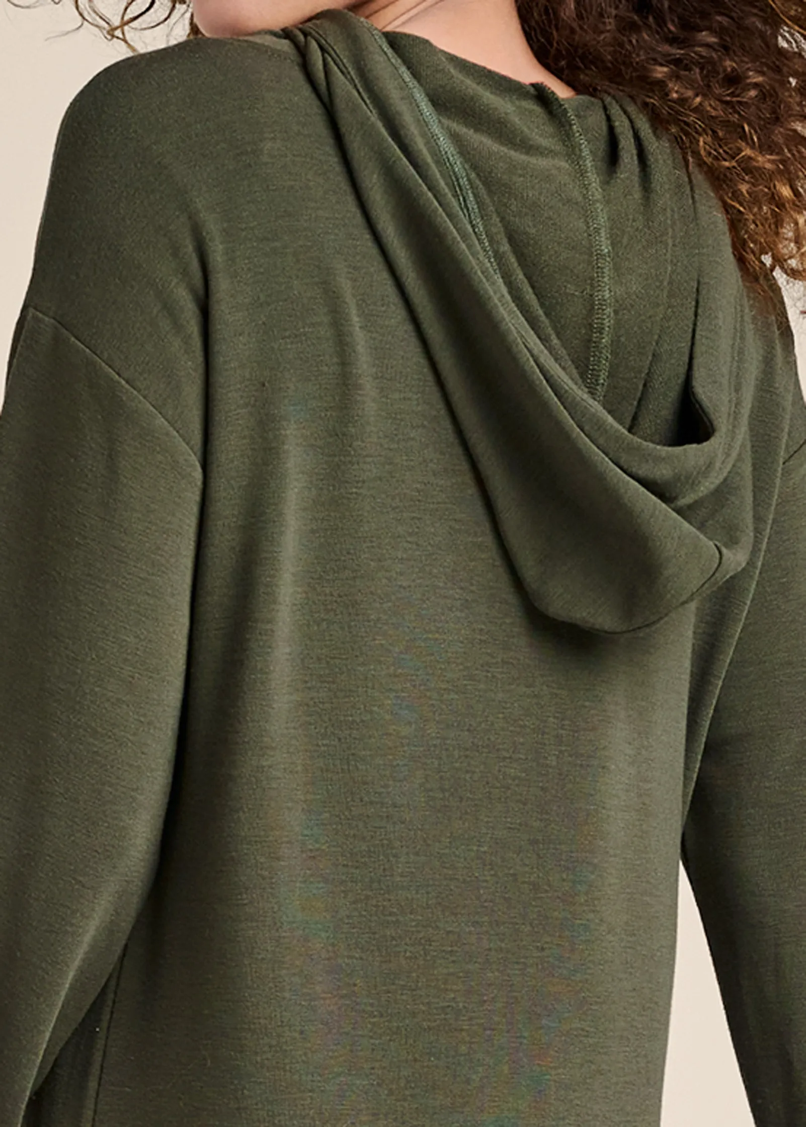 Faux-Leather Tunic Jacket - Olive & Black sold by VENUS product image thumbnail 5