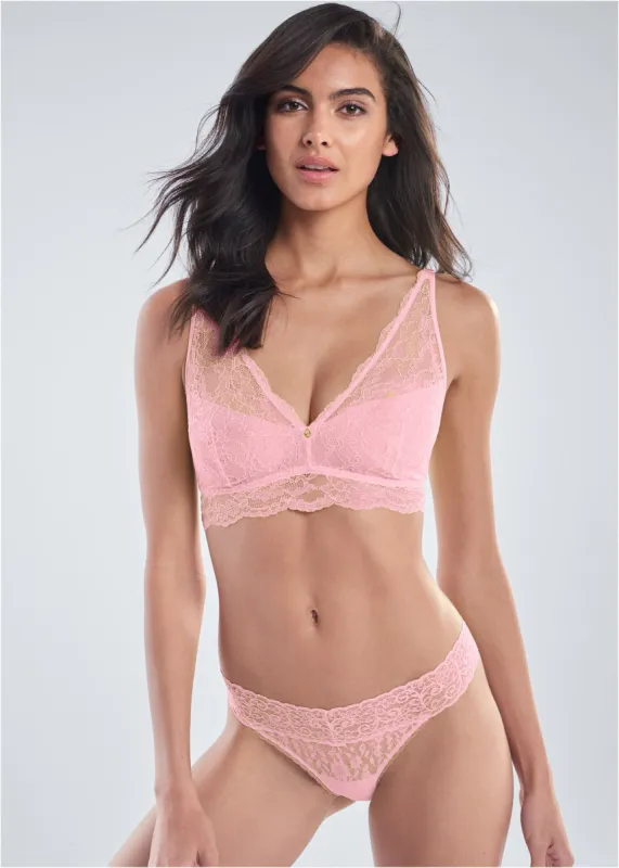Pearl By VENUS® Allover Lace Thong 3 Pack - Delightful Devotion sold by VENUS
