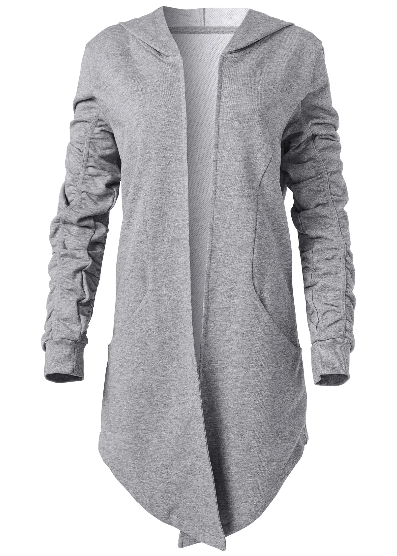Asymmetrical Lounge Hoodie - Heather Grey sold by VENUS product image thumbnail 5
