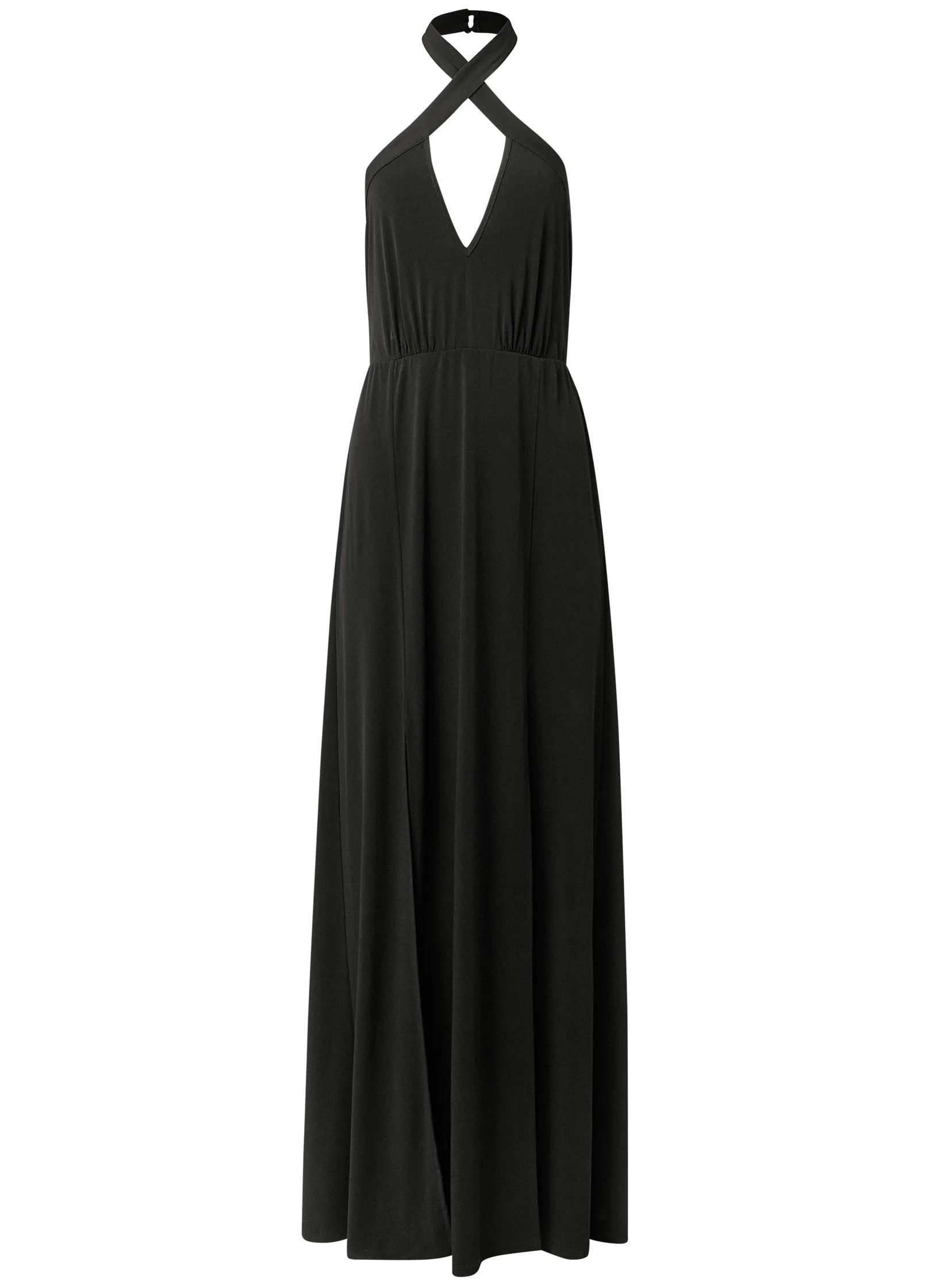 Cross Neck Halter Dress - Black sold by VENUS product image thumbnail 5