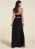 Cross Neck Halter Dress - Black sold by VENUS
