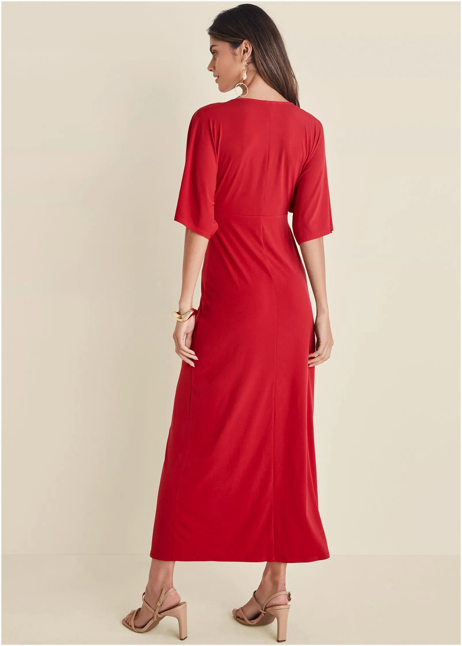 Twist Front Maxi Dress - Red sold by VENUS product image thumbnail 2