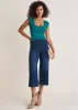 Sophia Wide Leg Crop Jeans - Dark Wash sold by VENUS