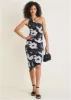 One Shoulder Dress - Happy Poppy Black sold by VENUS