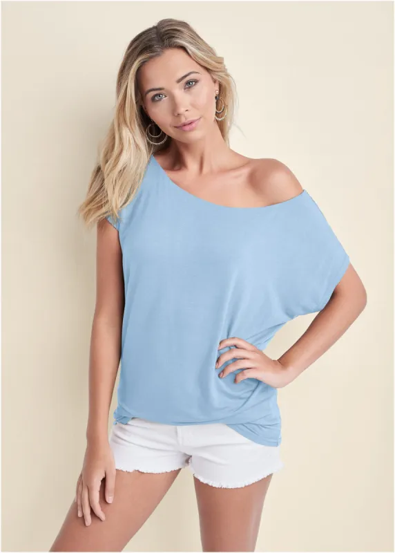 Casual Tee - Light Blue sold by VENUS