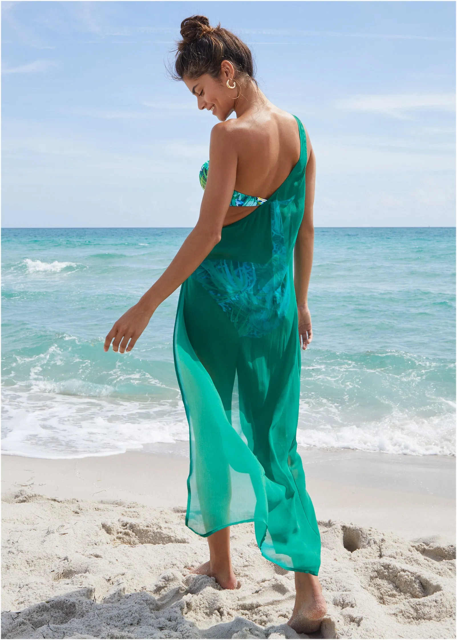 Asymmetrical Cover-Up - Green Glory sold by VENUS product image thumbnail 2