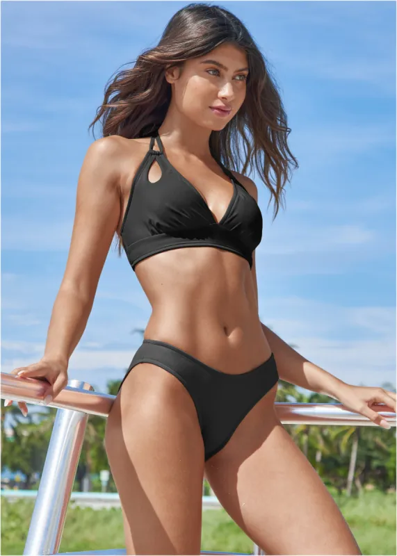 Peek-A-Boo Halter Top - Black Beauty sold by VENUS