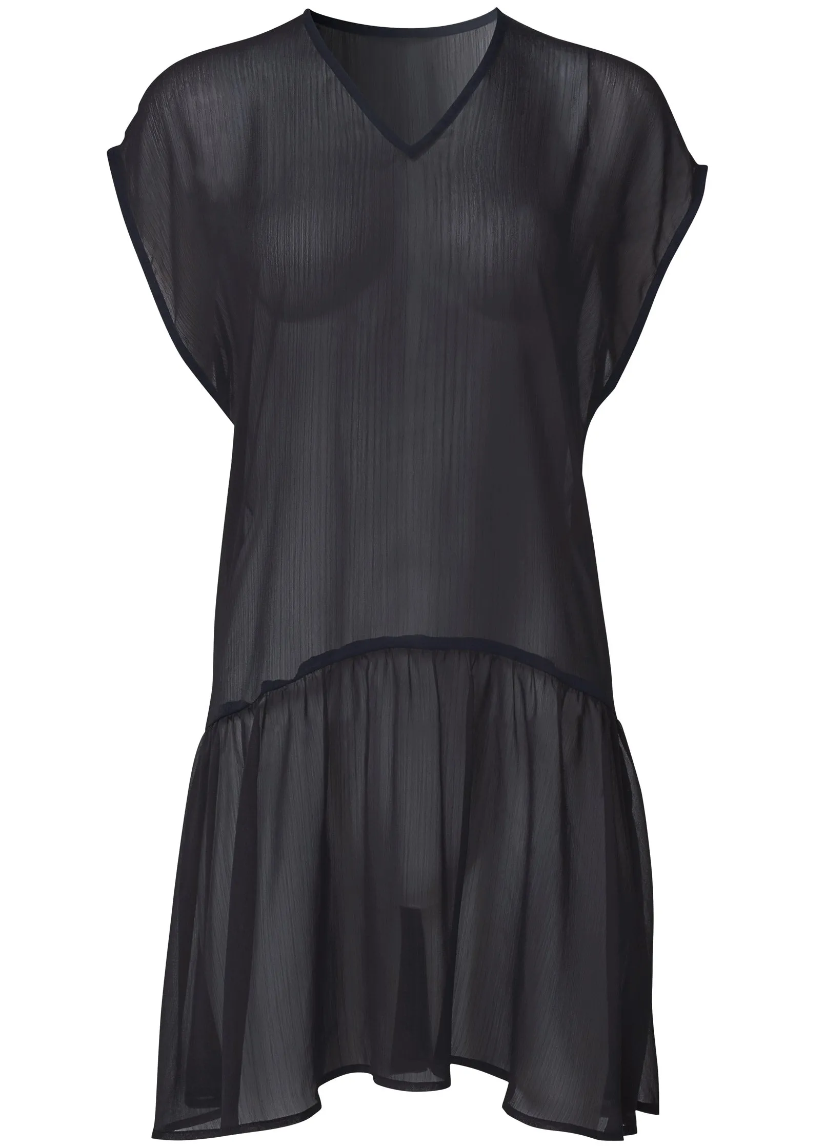 Ruffle Hem Tunic - Black sold by VENUS product image thumbnail 5