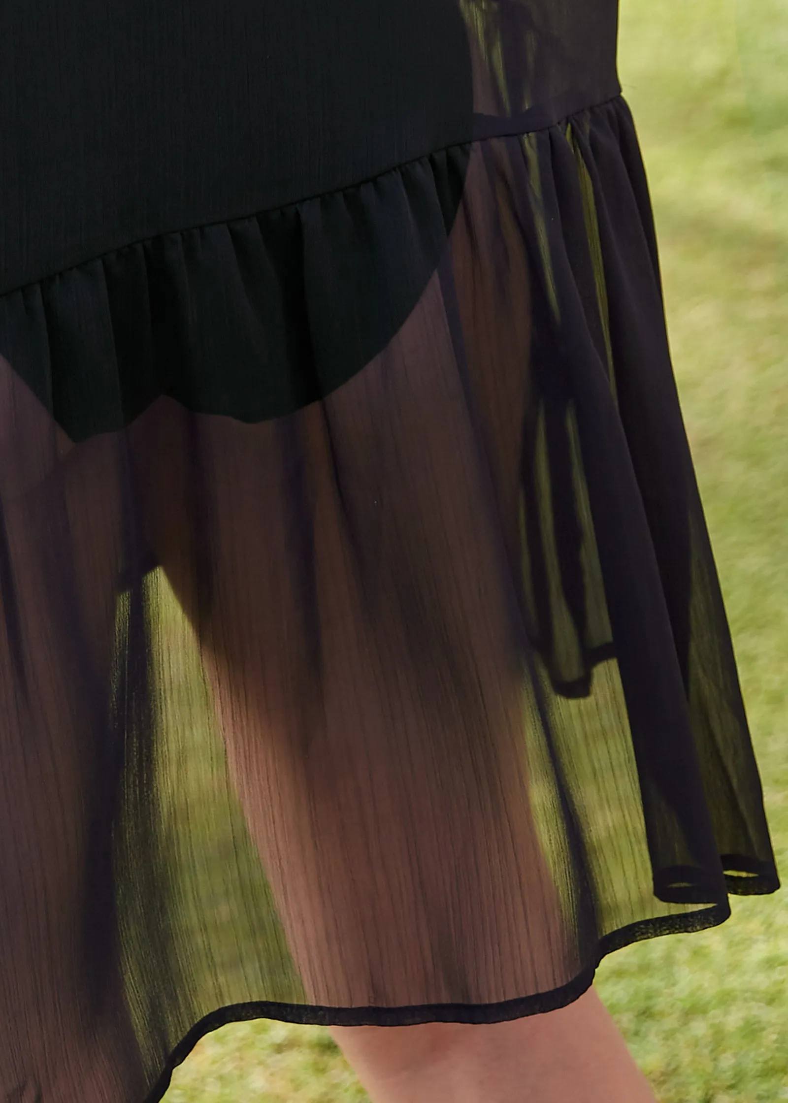 Ruffle Hem Tunic - Black sold by VENUS product image thumbnail 4