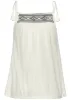 Tie Sleeve Embroidered Tank - Black & White sold by VENUS