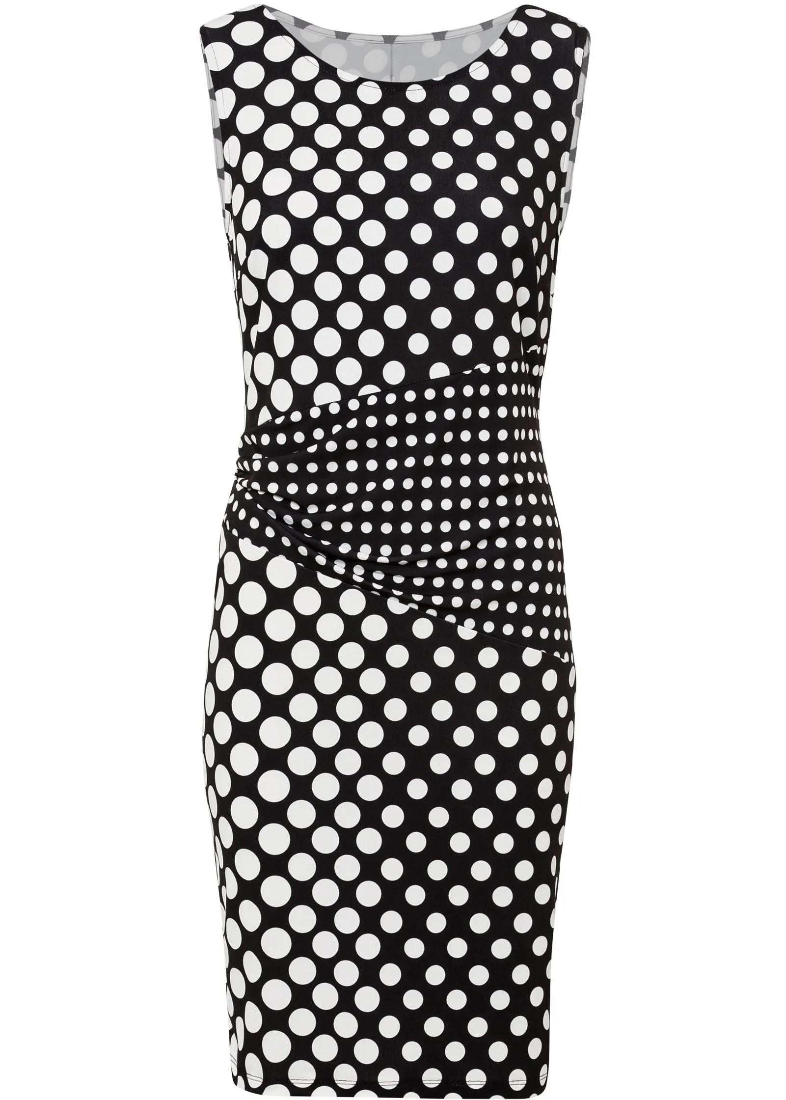 Polka-Dot Bodycon Dress - Black & White sold by VENUS product image thumbnail 5