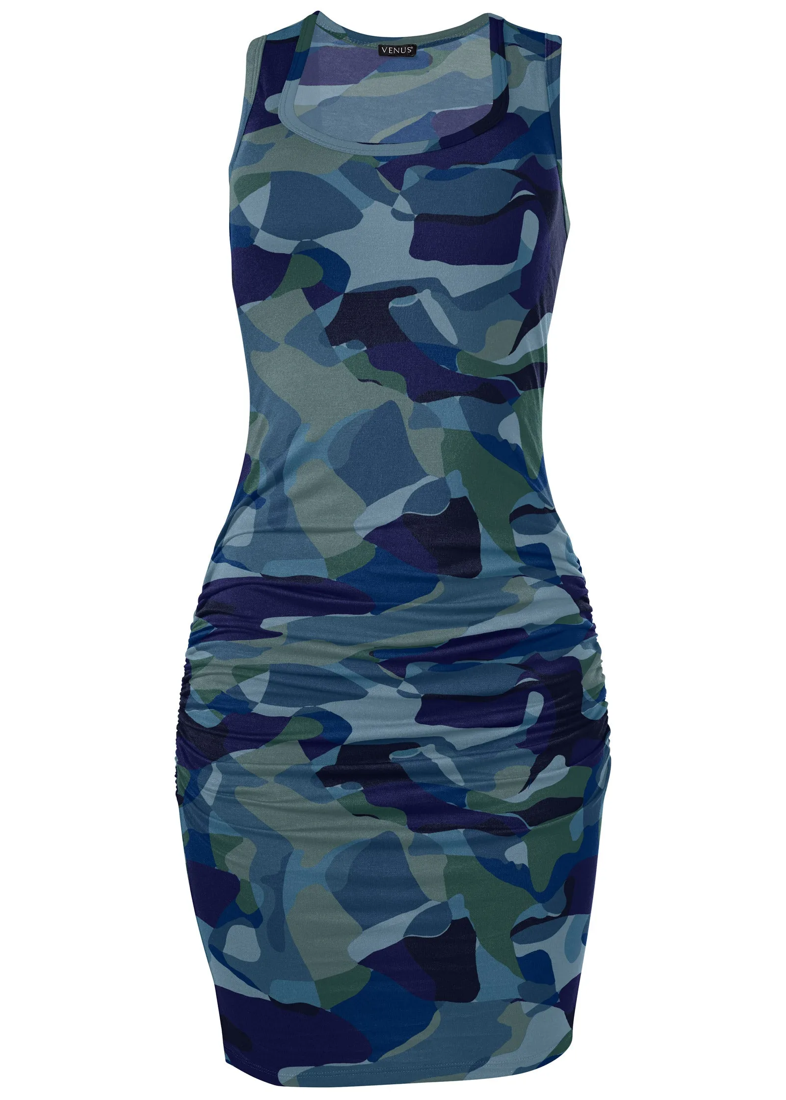 Ruched Tank Dress - Blue Multi sold by VENUS product image thumbnail 5