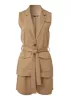 Sleeveless Blazer Short Set - Camel sold by VENUS