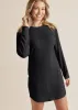 Ribbed T-Shirt Dress - Black sold by VENUS