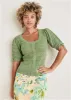 Pointelle short sleeve - Basil sold by VENUS