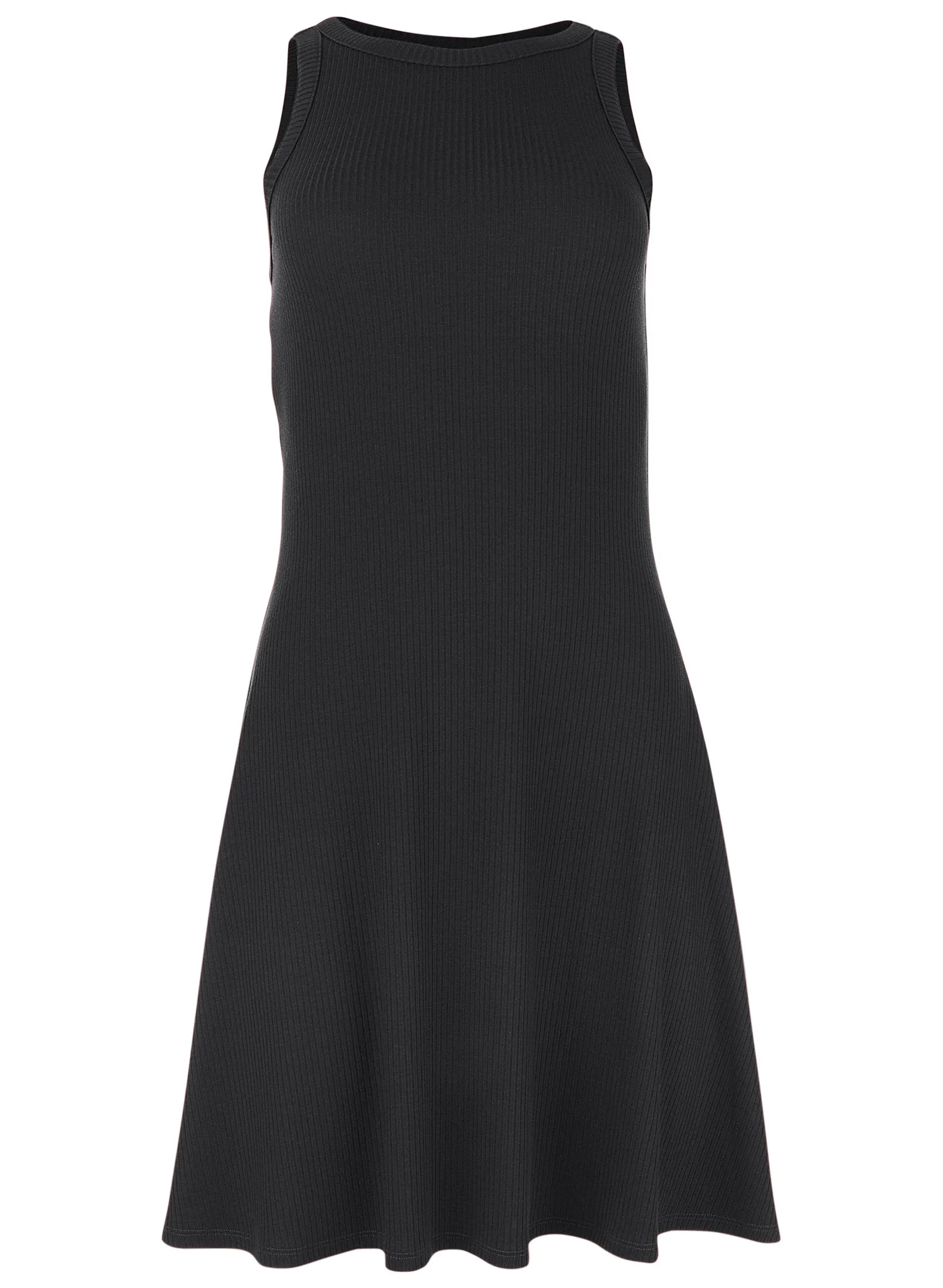 Ribbed fit and flare dress - Black sold by VENUS product image thumbnail 3