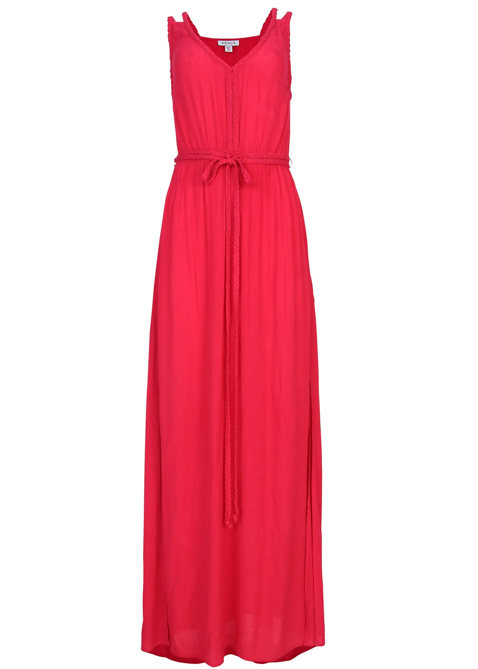 Braided Detail Maxi Dress - Barberry sold by VENUS product image thumbnail 4