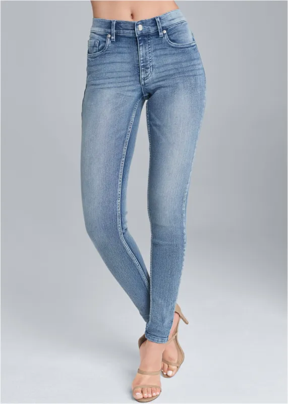 Heidi Skinny Jeans - Light Wash sold by VENUS