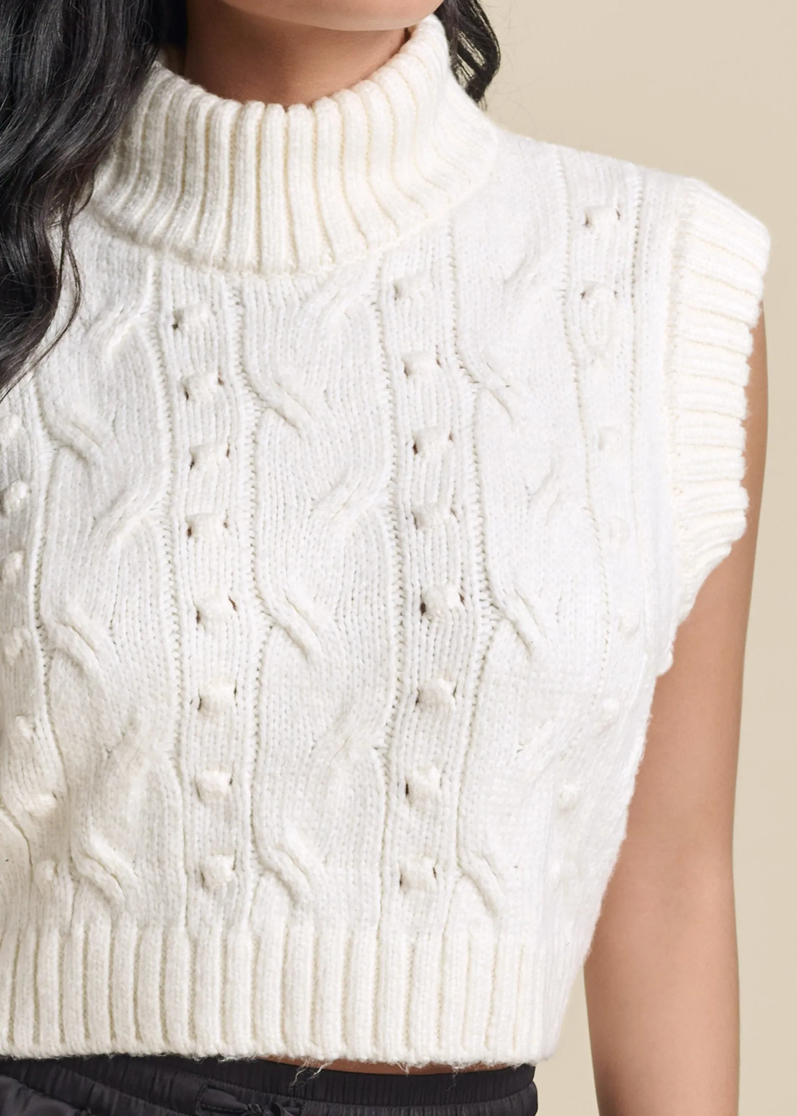 Cable Knit Sweater - Off White sold by VENUS product image thumbnail 4