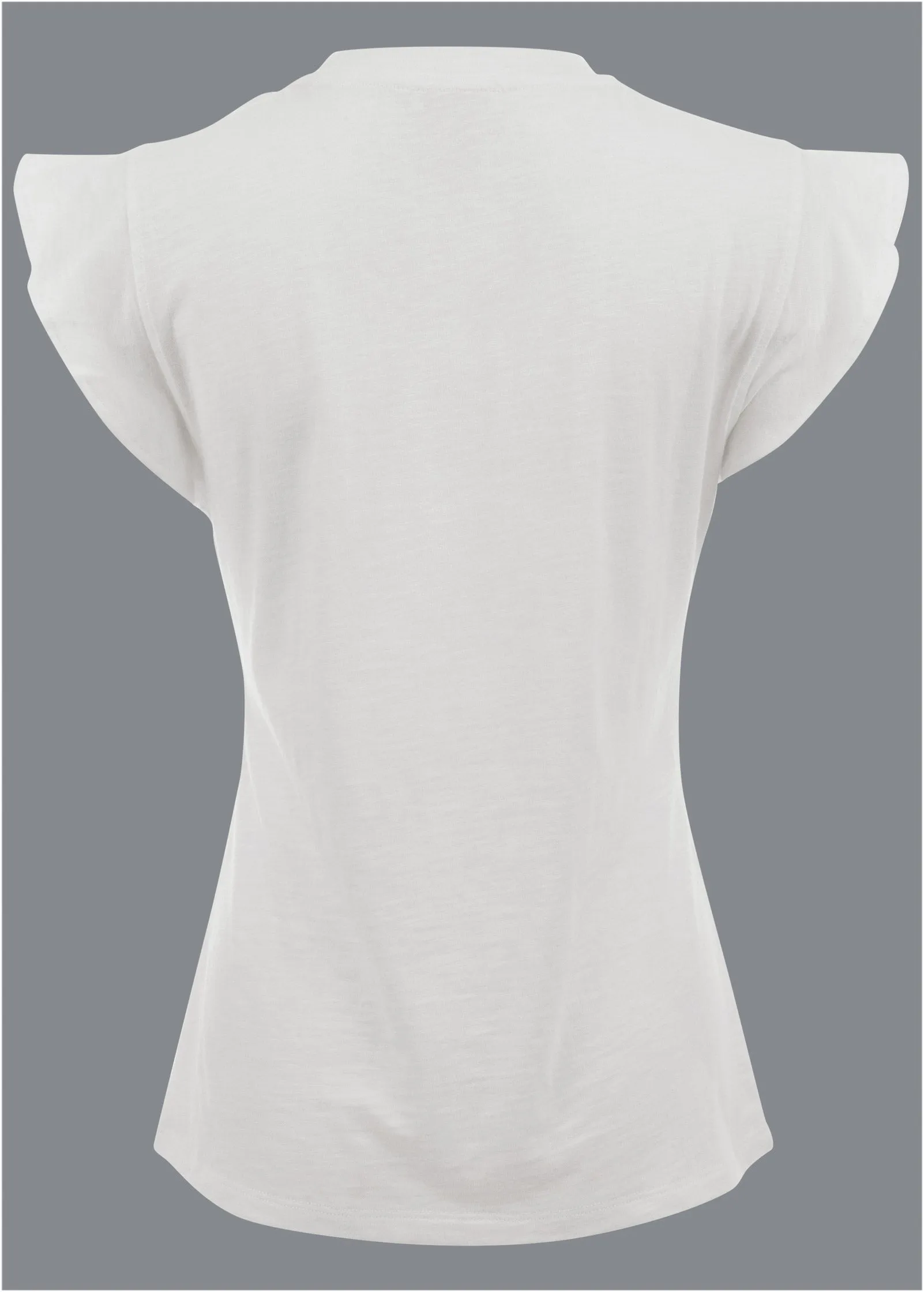 Ruffle Sleeve Tee - Off White sold by VENUS product image thumbnail 3