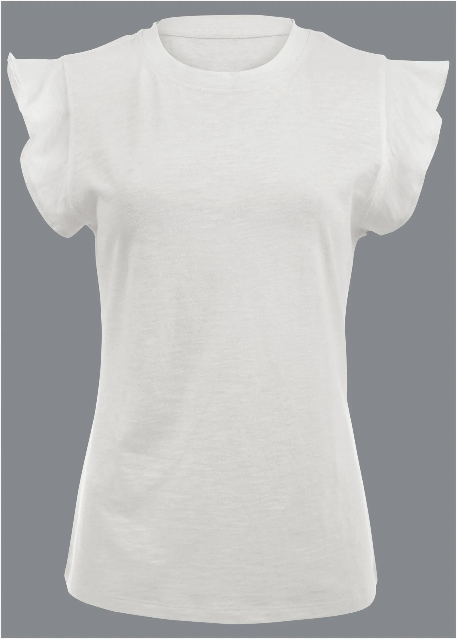 Ruffle Sleeve Tee - Off White sold by VENUS product image thumbnail 2