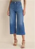 Sophia Wide Leg Crop Jeans - Medium Wash sold by VENUS