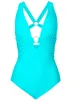 Criss Cross One Piece  - Aqua Reef sold by VENUS