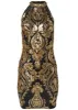 Sequin Mini Dress - Black & Gold sold by VENUS