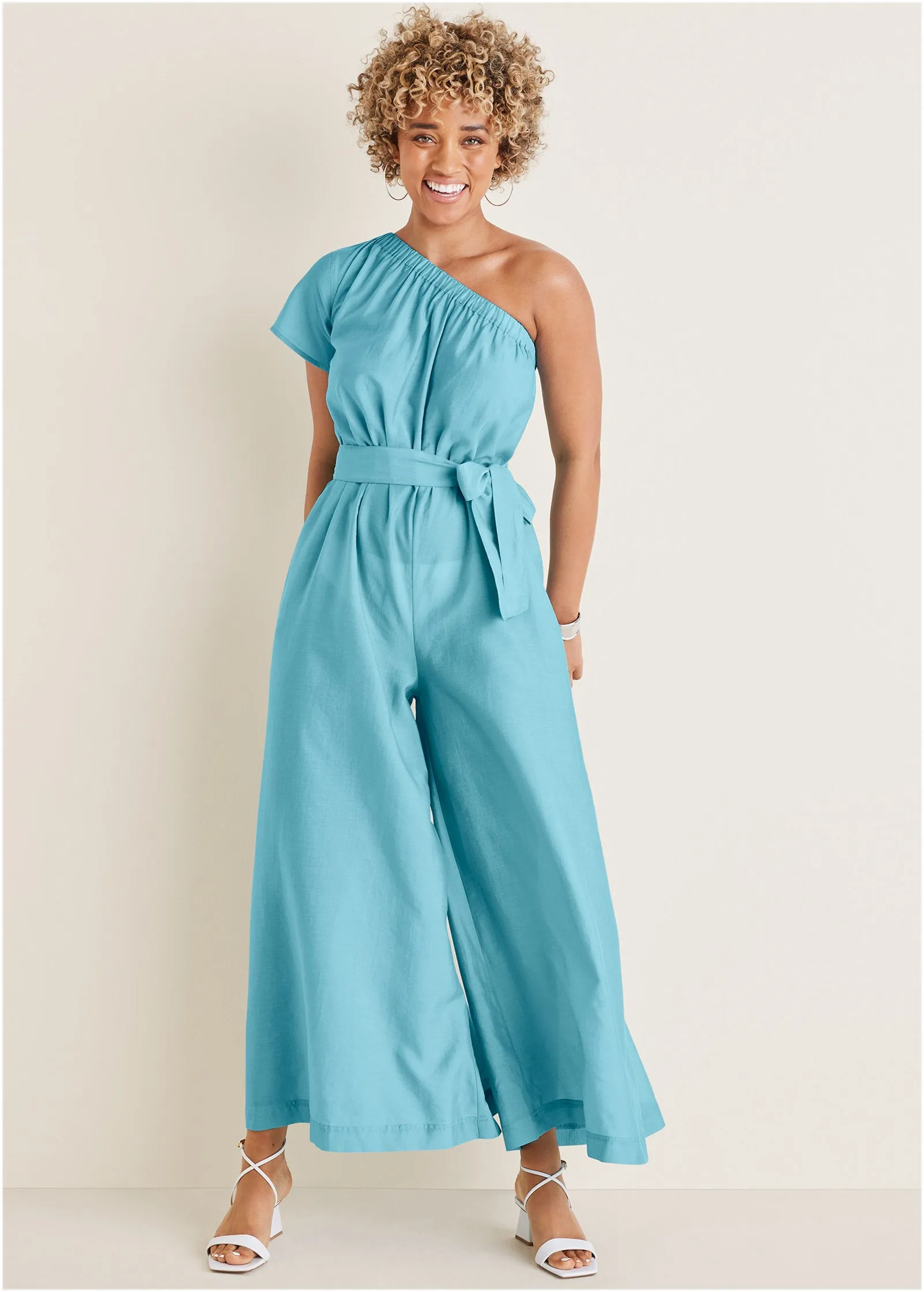 One Shoulder Jumpsuit - Blue sold by VENUS product image thumbnail 5