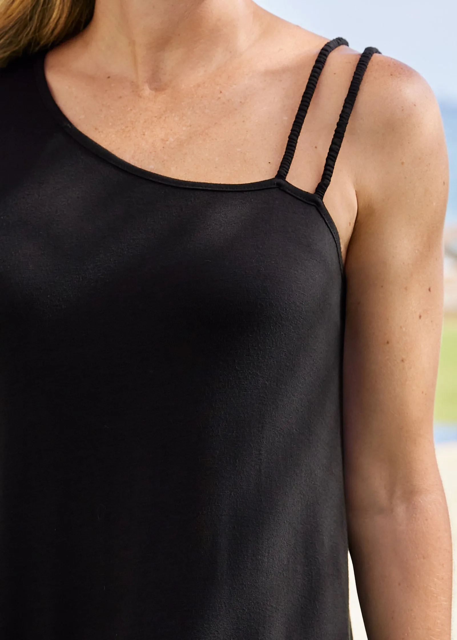 Asymmetrical Strappy Tunic - Black sold by VENUS product image thumbnail 3
