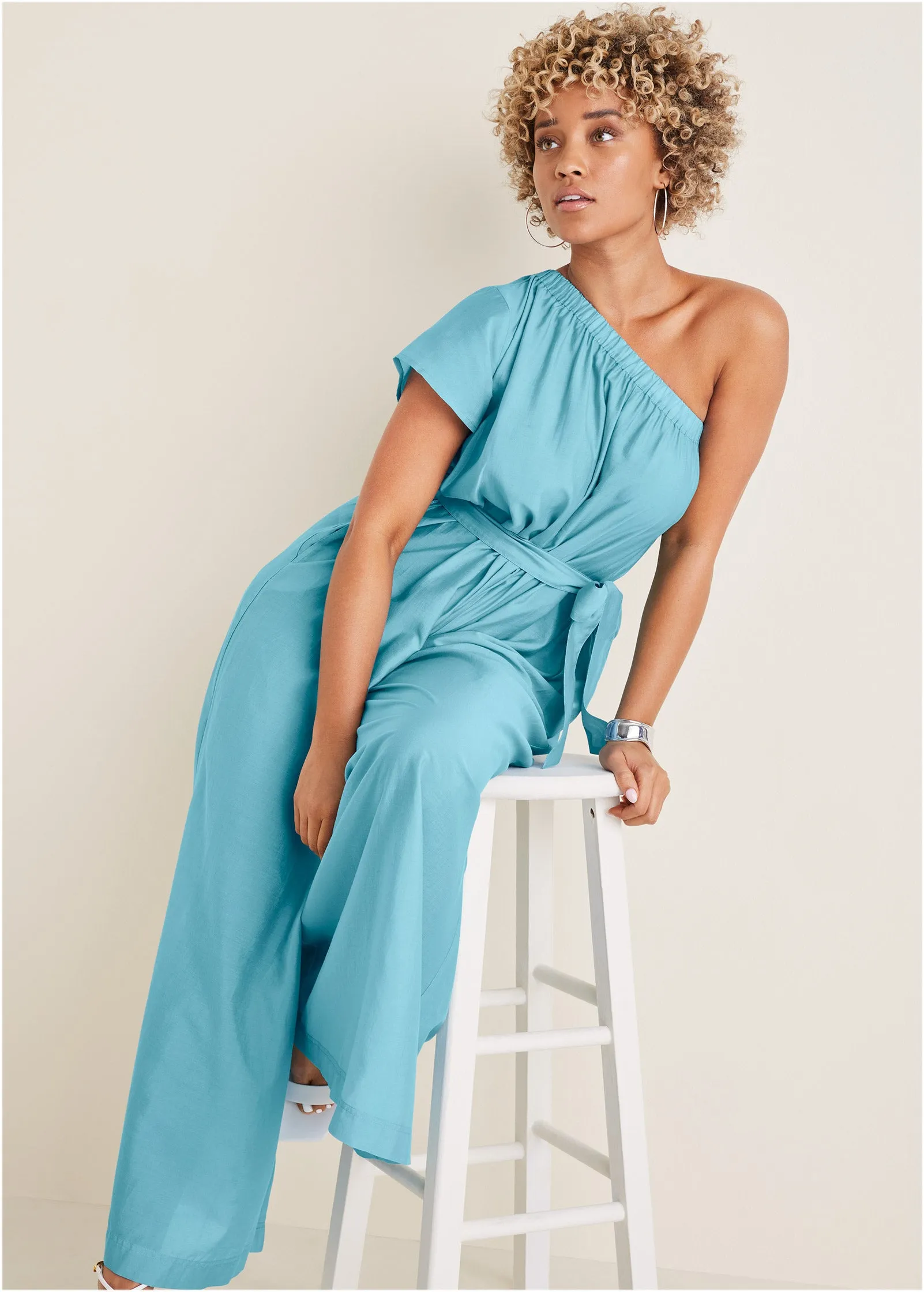 One Shoulder Jumpsuit - Blue sold by VENUS product image thumbnail 4