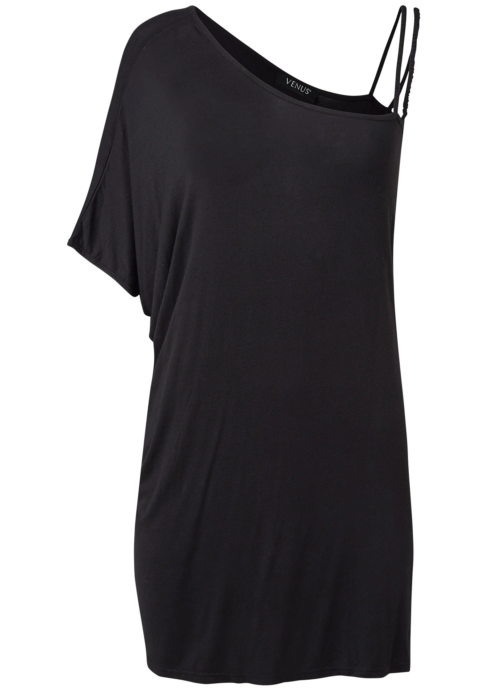 Asymmetrical Strappy Tunic - Black sold by VENUS product image thumbnail 5