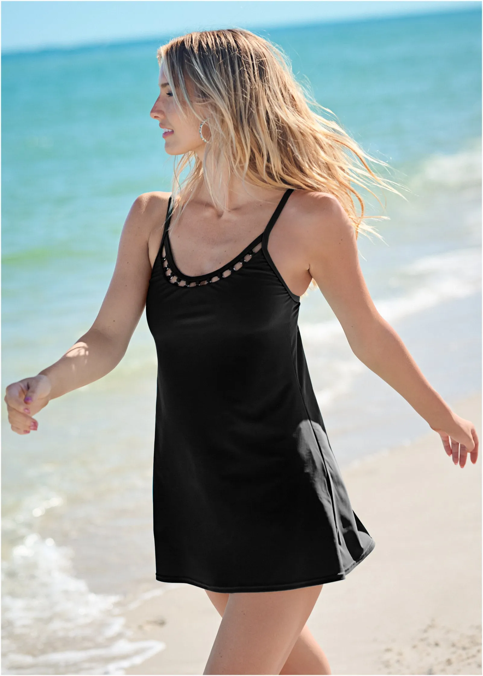 Ring Swim Dress - Black Beauty sold by VENUS