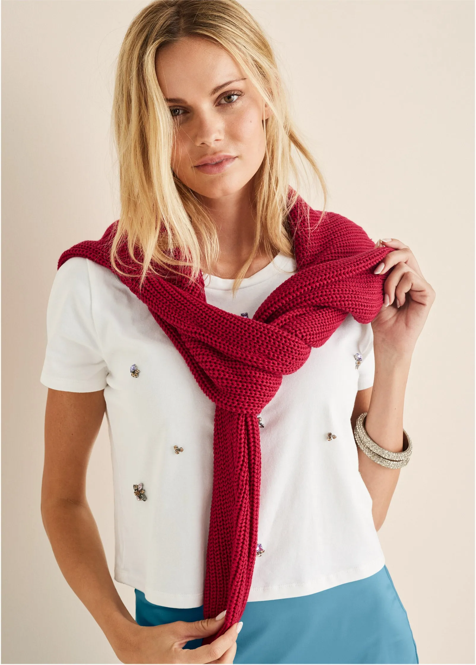 Slub Crew Sweater - Red sold by VENUS product image thumbnail 5