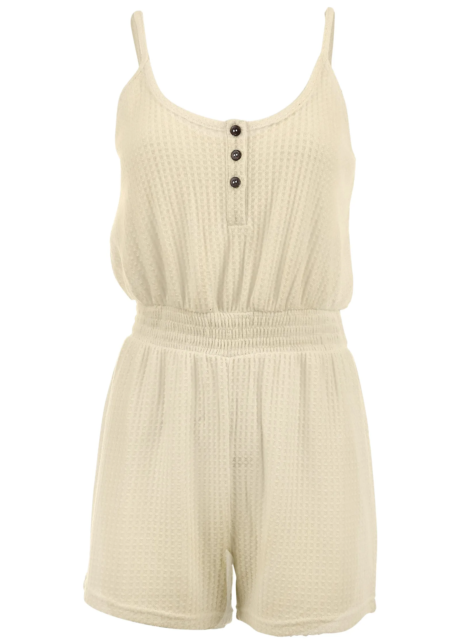 Cozy Waffle Romper - Oatmeal sold by VENUS product image thumbnail 4