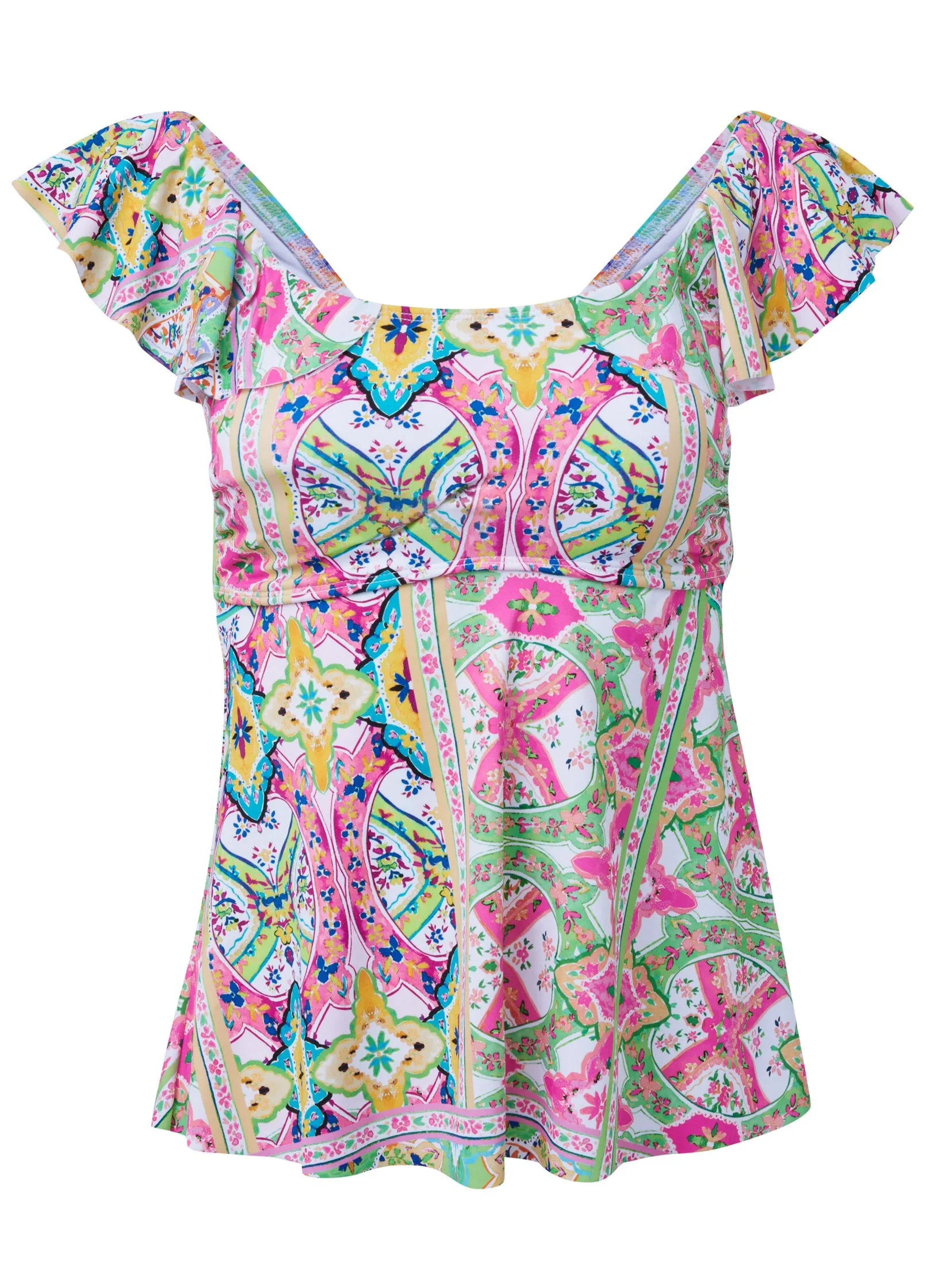 Flutter Sleeve Tankini Top - Beach Art sold by VENUS product image thumbnail 5